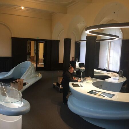 Lichtplanung und Sonderleuchtenentwicklung für die neue repräsentative Tourist-Info in Bad Kissingen